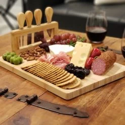 Savoir Cheese Board Set With Stand (HX-9727) -Global Store HX 9727 Kussi Cheese Board Set Stand 4 00127.1620082593