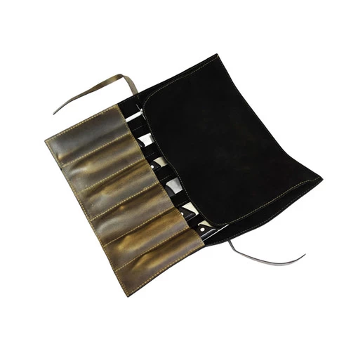 Knife Roll Company Leather Chef Knife Roll 6 Slot Green (KR-21-GR) - Image 3