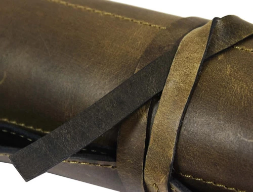 Knife Roll Company Leather Chef Knife Roll 6 Slot Green (KR-21-GR) - Image 5