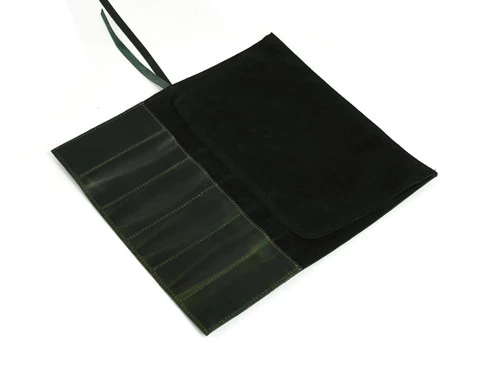 Knife Roll Company Leather Chef Knife Roll 6 Slot Green (KR-21-GR) - Image 8