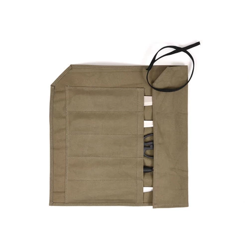 Knife Roll Company Canvas Chef Knife Roll 5 Slot Olive Green (KR-56) - Image 3