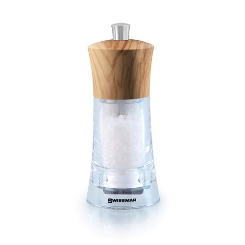 Swissmar Torre Salt And Pepper Mill Set Acrylic With Olive Wood 6" (SM-1502OL) 5 Swissmar Torre Salt And Pepper Mill Set Acrylic With Olive Wood 6" (SM-1502OL) - Image 3