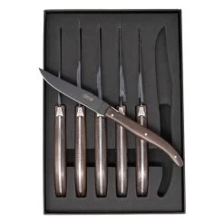 Savoir Laguiole Steak Knife Set 6Pc ( TX101W-6PL ) -Global Store TX101W 6PL Savoir Laguiole Steak Knife Set 6 737003 3 43452.1661885026