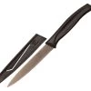 Kussi 4.5" Serrated Paring Knife With Sheath Black (8500BK) -Global Store utility 18176.1612289334
